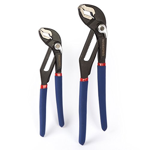 WORKPRO W001309A 2-piece Quick-release Curved Jaw Groove Joint Pliers