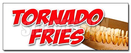 24 Tornado Fries Decal Sticker Spiral Cut deep Fried on a Stick Potatoes