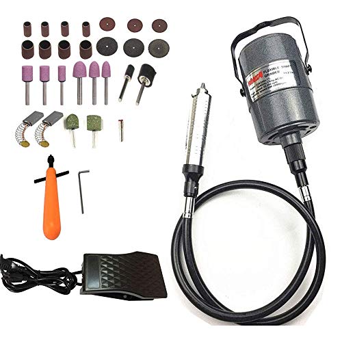 VOTOER Flex Shaft Grinder Carver Rotary Tool Hanging Carving Multifunction Metalworking Tools Foot Pedal Control 30pcs for carving buffing drilling polishing sanding cutting cleaning