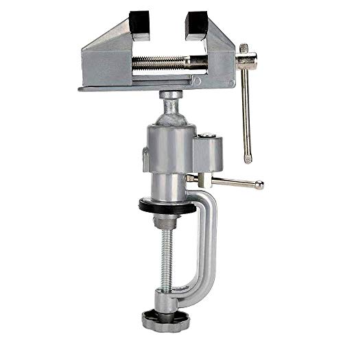 Annurssy Bench Clamp 3 inch Rotatable 360 degree Table Vise for Small Works Drilling Metal Wood Working Making Jewelry Fashion Doll